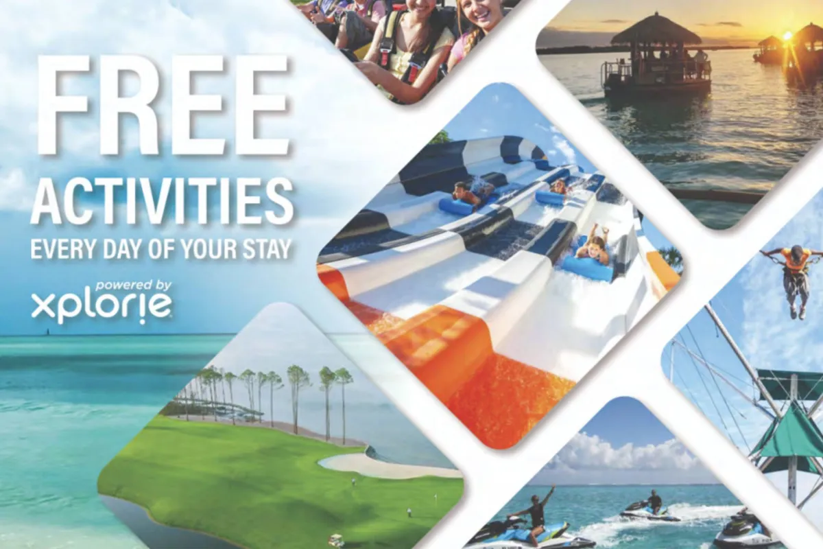 A lively, activity-filled lakeside scene with people boating, enjoying water slides, and sharing laughs on the water. The image is dynamic, showing both serene and adventurous elements—kayaking, water sports, and family fun on the water.